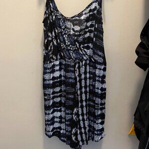 BCBG Blue Pattern Romper